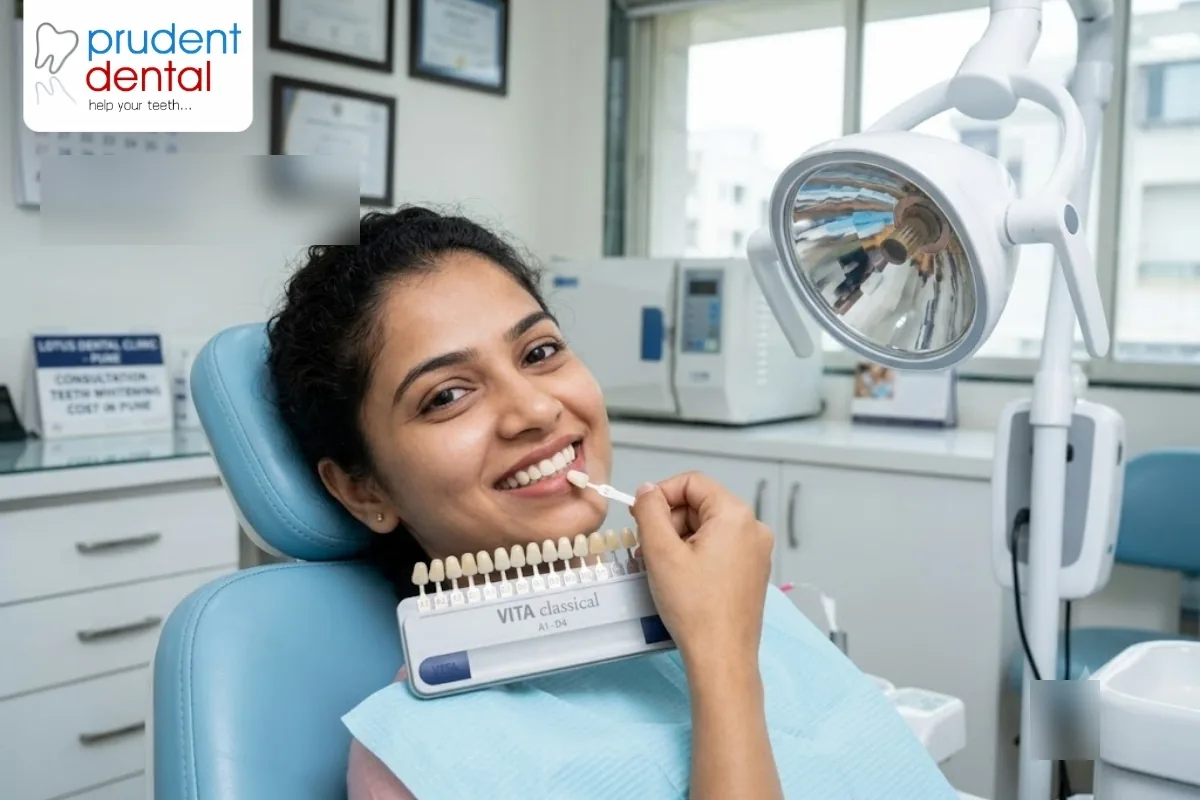 A dental whitening shade guide, illustrating the factors behind teeth whitening cost