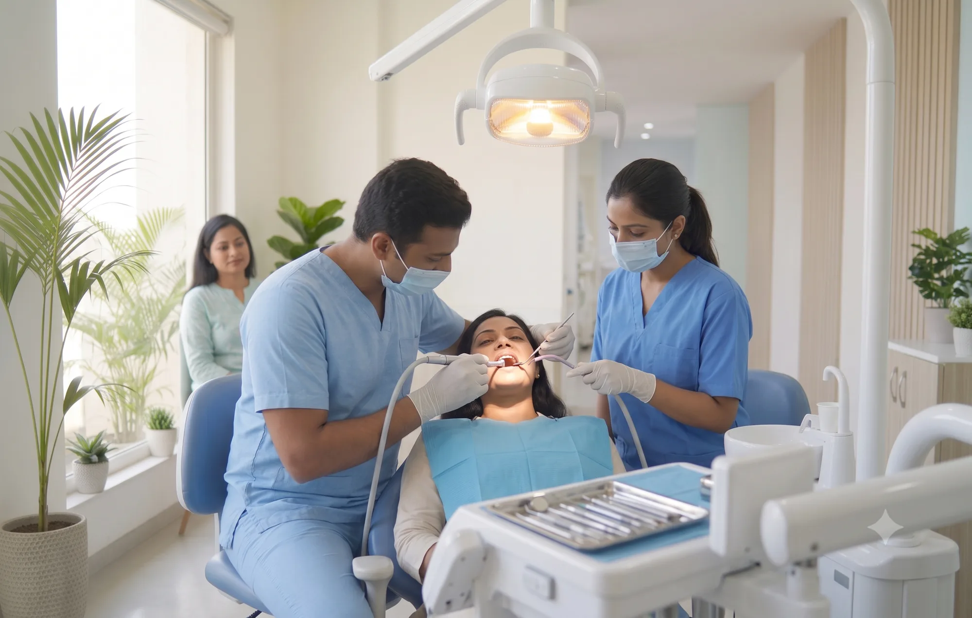 Oral surgery treatment room at Prudent Dental Care Clinic, Viman Nagar, Pune